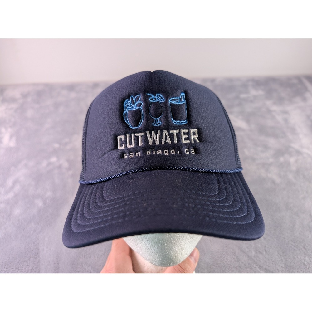 Cutwater San Diego Otto Trucker Hat Navy Blue Mesh Snapback Cocktail Cap 39-165